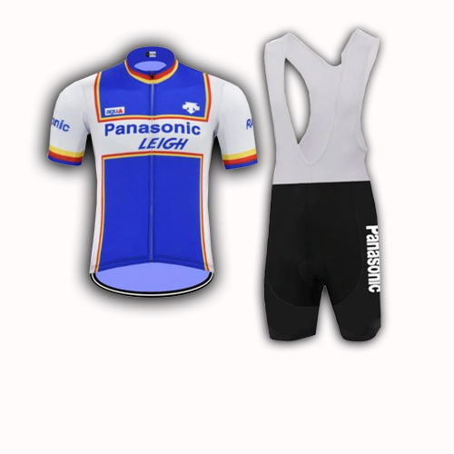 Panasonic Cycling Jersey men team cycling Short Sleeve jersey